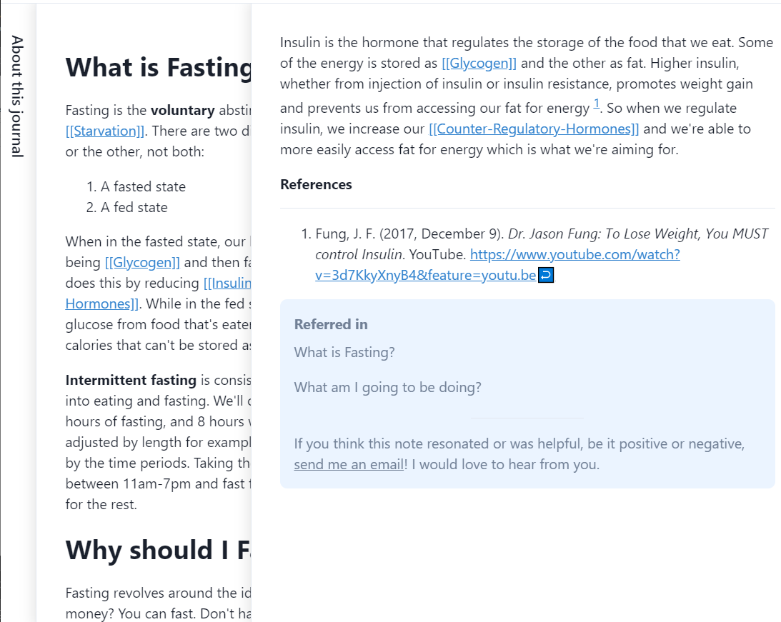 Fasting Journal